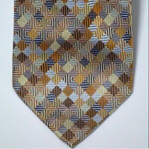Valerio Garati Necktie Beige Multi-color Silk Business Formal